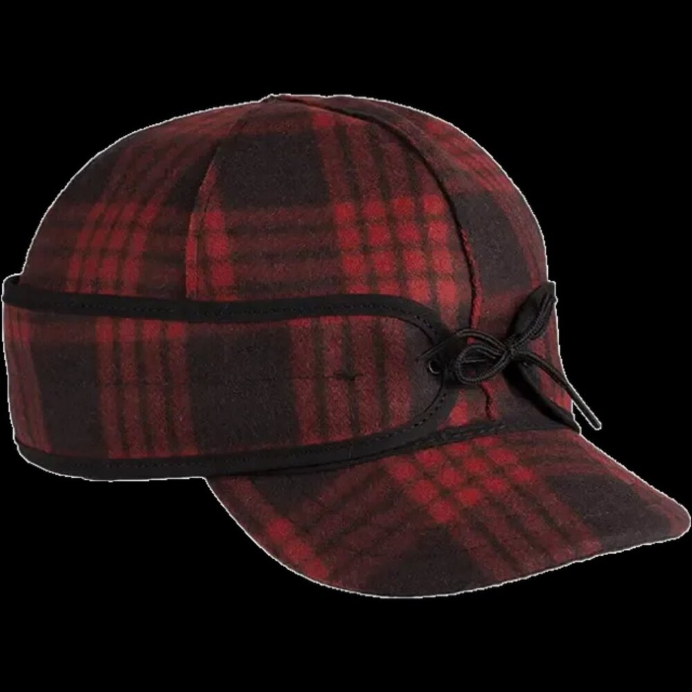 Millie Cap - Black/Red Tartan